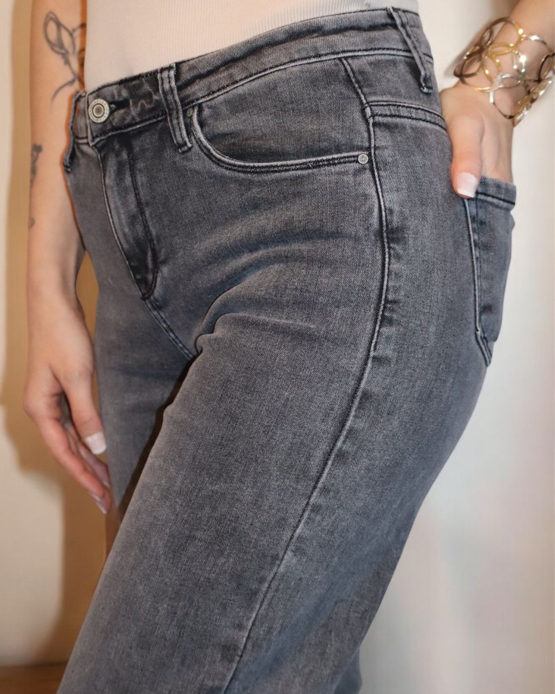 Jeans Denim - Gris